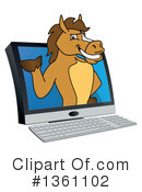 Stallion School Mascot Clipart #1361102 by Mascot Junction