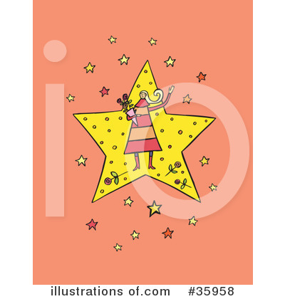 Royalty-Free (RF) Star Clipart Illustration by Lisa Arts - Stock Sample #35958