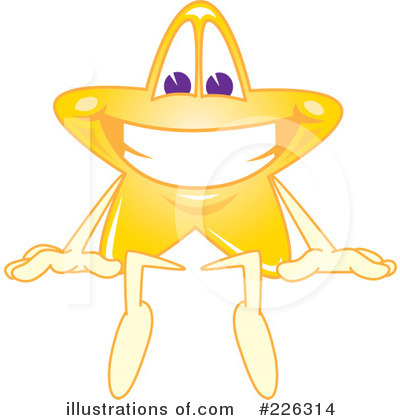 Royalty-Free (RF) Star Mascot Clipart Illustration by Mascot Junction - Stock Sample #226314