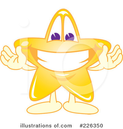 Royalty-Free (RF) Star Mascot Clipart Illustration by Mascot Junction - Stock Sample #226350