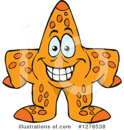 Royalty-Free (RF) Starfish Clipart Illustration by Dennis Holmes Designs - Stock Sample #1278538