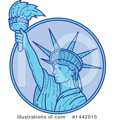Royalty-Free (RF) Statue Of Liberty Clipart Illustration by patrimonio - Stock Sample #1442015
