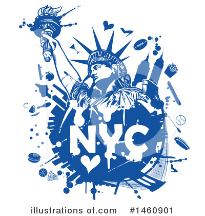 Royalty-Free (RF) Statue Of Liberty Clipart Illustration by Domenico Condello - Stock Sample #1460901