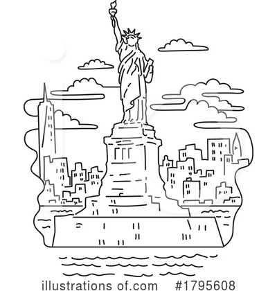 Statue Of Liberty Clipart #1795608 by patrimonio
