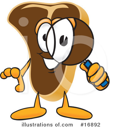 Steak Character Clipart #16892 by Mascot Junction