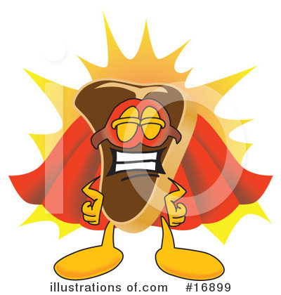 Steak Character Clipart #16899 by Mascot Junction