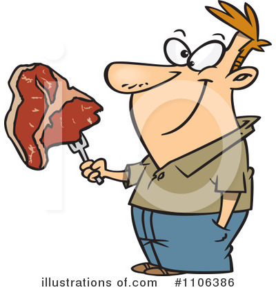 Steak Clipart #1106386 by toonaday