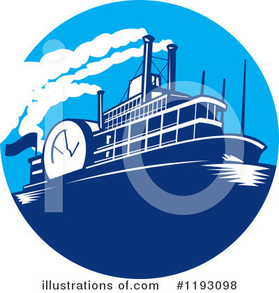 Royalty-Free (RF) Steamboat Clipart Illustration by patrimonio - Stock Sample #1193098