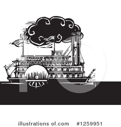 Royalty-Free (RF) Steamboat Clipart Illustration by xunantunich - Stock Sample #1259951