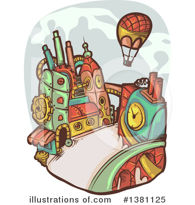 Royalty-Free (RF) Steampunk Clipart Illustration by BNP Design Studio - Stock Sample #1381125
