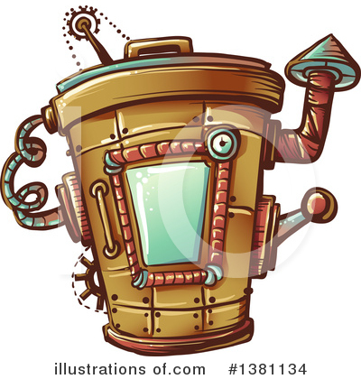 Garbage Can Clipart #1381134 by BNP Design Studio