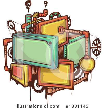 Royalty-Free (RF) Steampunk Clipart Illustration by BNP Design Studio - Stock Sample #1381143