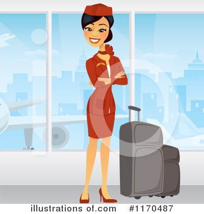 Stewardess Clipart #1170487 by Amanda Kate