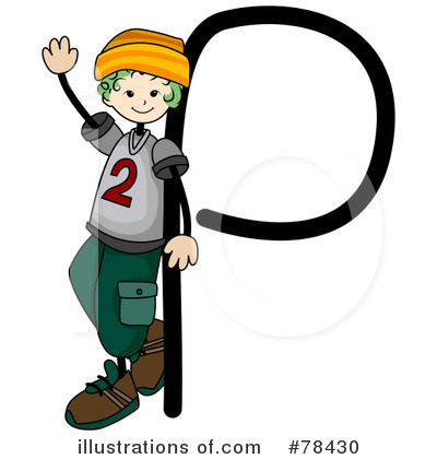 Royalty-Free (RF) Stick Kid Alphabet Clipart Illustration by BNP Design Studio - Stock Sample #78430