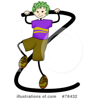 Royalty-Free (RF) Stick Kid Alphabet Clipart Illustration by BNP Design Studio - Stock Sample #78432