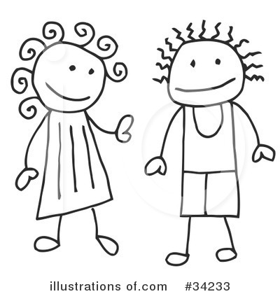 Royalty-Free (RF) Stick People Clipart Illustration by C Charley-Franzwa - Stock Sample #34233