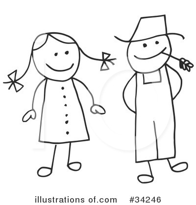 Royalty-Free (RF) Stick People Clipart Illustration by C Charley-Franzwa - Stock Sample #34246