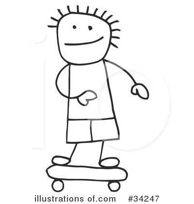 Royalty-Free (RF) Stick People Clipart Illustration by C Charley-Franzwa - Stock Sample #34247