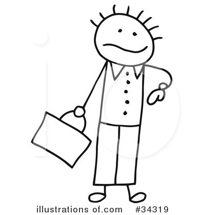Royalty-Free (RF) Stick People Clipart Illustration by C Charley-Franzwa - Stock Sample #34319