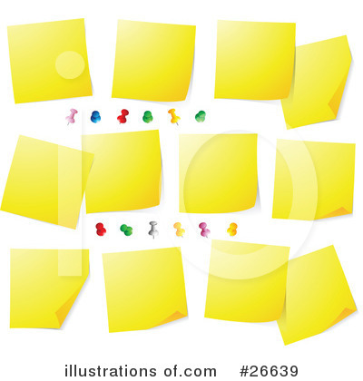 Royalty-Free (RF) Sticky Notes Clipart Illustration by beboy - Stock Sample #26639