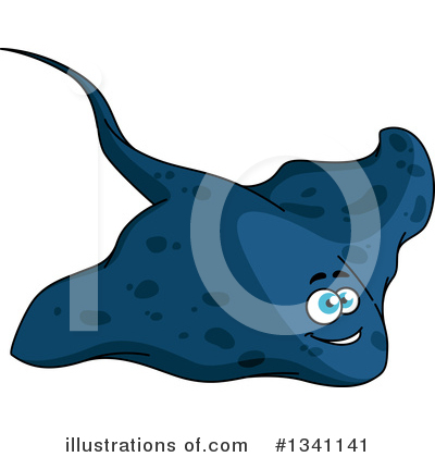 Royalty-Free (RF) Sting Ray Clipart Illustration by Vector Tradition SM - Stock Sample #1341141