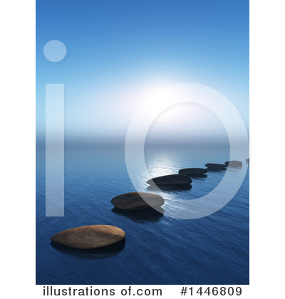 Stepping Stones Clipart #1446809 by KJ Pargeter