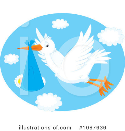 Royalty-Free (RF) Stork Clipart Illustration by Alex Bannykh - Stock Sample #1087636