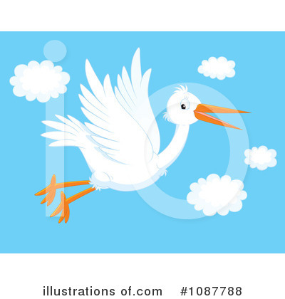 Royalty-Free (RF) Stork Clipart Illustration by Alex Bannykh - Stock Sample #1087788