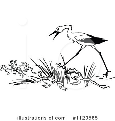 Stork Clipart #1120565 by Prawny Vintage