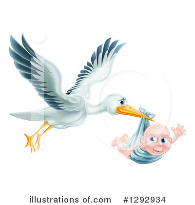 Royalty-Free (RF) Stork Clipart Illustration by AtStockIllustration - Stock Sample #1292934