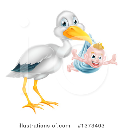 Stork Clipart #1373403 by AtStockIllustration
