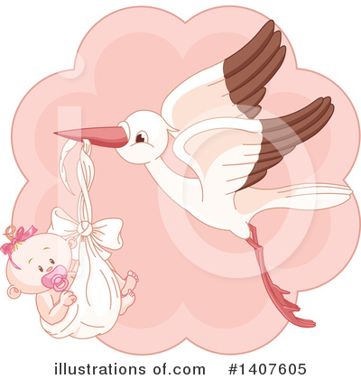 Royalty-Free (RF) Stork Clipart Illustration by Pushkin - Stock Sample #1407605