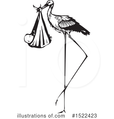 Royalty-Free (RF) Stork Clipart Illustration by xunantunich - Stock Sample #1522423