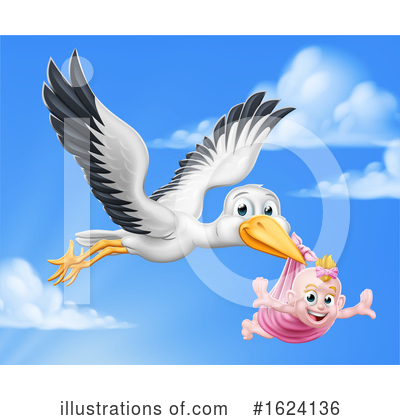 Royalty-Free (RF) Stork Clipart Illustration by AtStockIllustration - Stock Sample #1624136