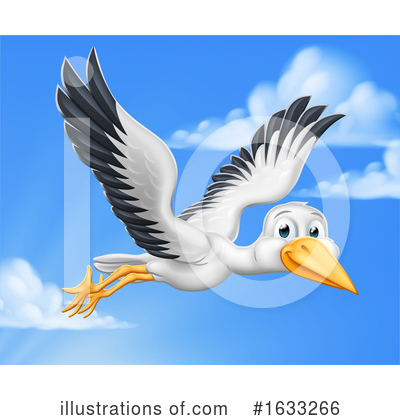 Stork Clipart #1633266 by AtStockIllustration