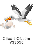 Stork Clipart #33556 by AtStockIllustration