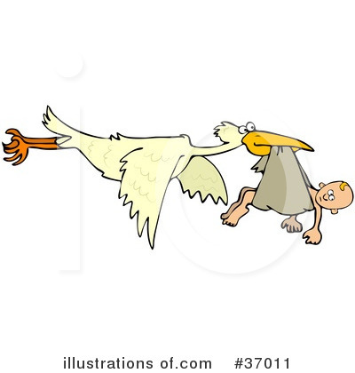Royalty-Free (RF) Stork Clipart Illustration by djart - Stock Sample #37011