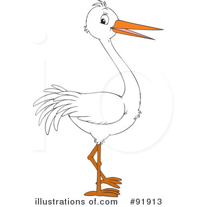 Royalty-Free (RF) Stork Clipart Illustration by Alex Bannykh - Stock Sample #91913