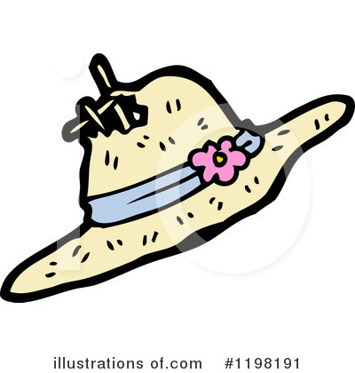 Royalty-Free (RF) Straw Hat Clipart Illustration by lineartestpilot - Stock Sample #1198191