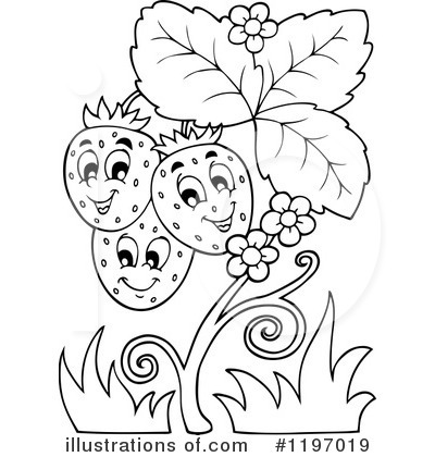 Royalty-Free (RF) Strawberry Clipart Illustration by visekart - Stock Sample #1197019