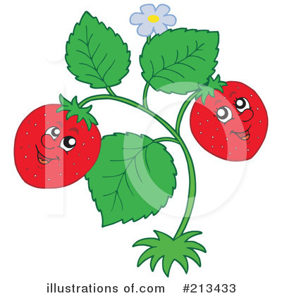 Royalty-Free (RF) Strawberry Clipart Illustration by visekart - Stock Sample #213433