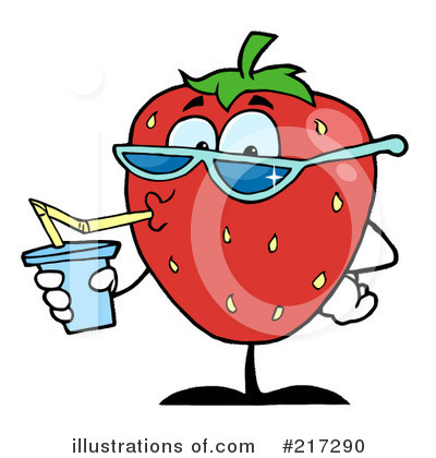 Royalty-Free (RF) Strawberry Clipart Illustration by Hit Toon - Stock Sample #217290