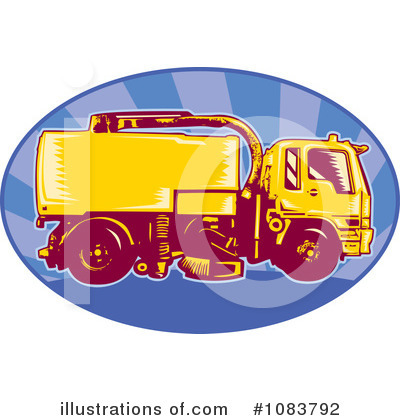 Royalty-Free (RF) Street Sweeper Clipart Illustration by patrimonio - Stock Sample #1083792