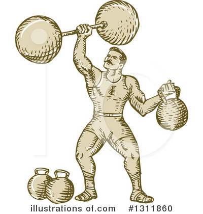 Royalty-Free (RF) Strongman Clipart Illustration by patrimonio - Stock Sample #1311860
