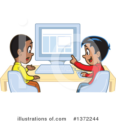 School Children Clipart #1372244 by Clip Art Mascots