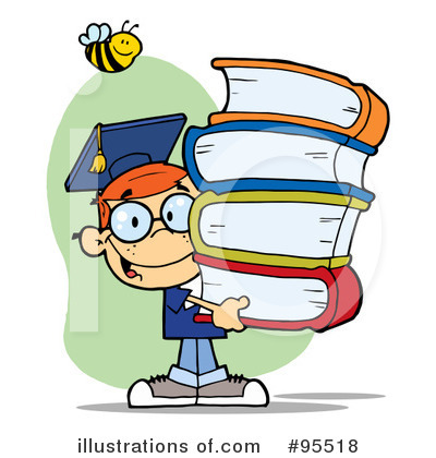 Royalty-Free (RF) Student Clipart Illustration by Hit Toon - Stock Sample #95518
