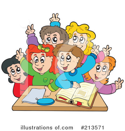 Royalty-Free (RF) Students Clipart Illustration by visekart - Stock Sample #213571