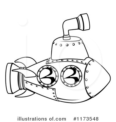 Royalty-Free (RF) Submarine Clipart Illustration by AtStockIllustration - Stock Sample #1173548