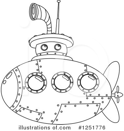 Royalty-Free (RF) Submarine Clipart Illustration by yayayoyo - Stock Sample #1251776