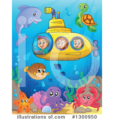 Submarine Clipart #1300950 by visekart